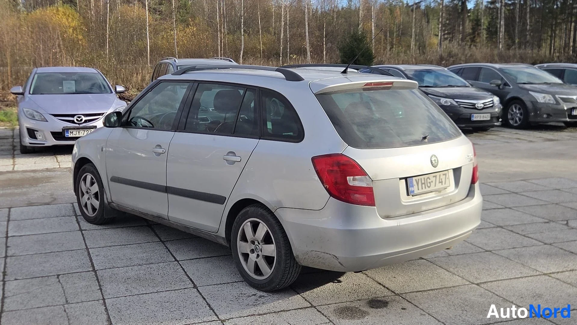 Grey Skoda Fabia 2008, rear three-quarter, photo 2