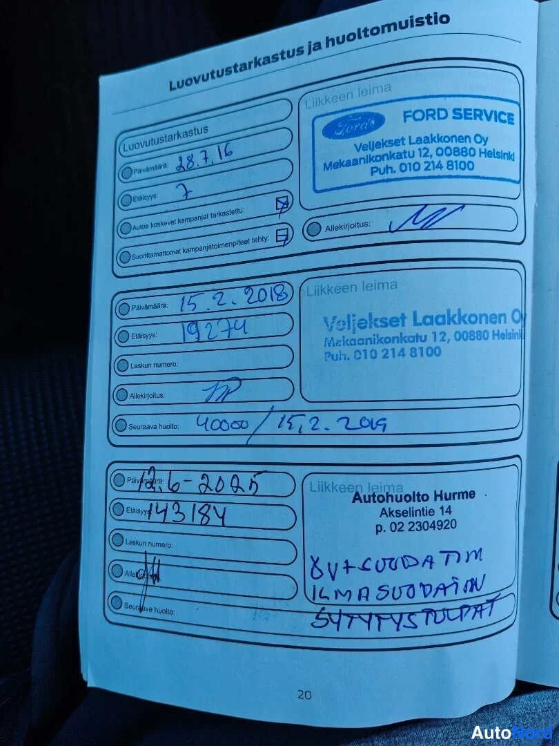 Valkoinen Ford Fiesta 2016, asiakirja, kuva 20
