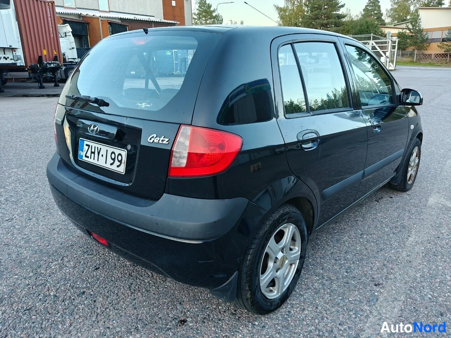 Musta Hyundai Getz 2006, takaviisto, kuva 7