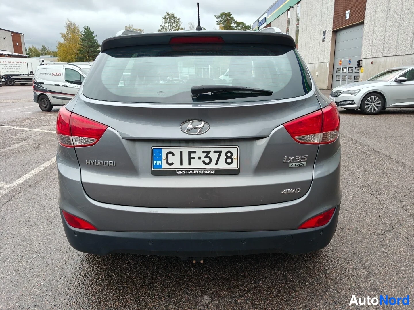 Harmaa Hyundai ix35 2010, takaa, kuva 8