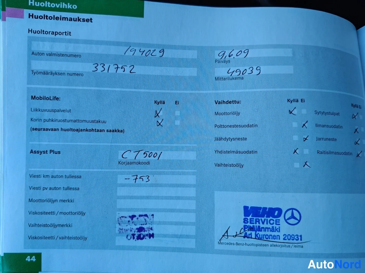 Hopea Mercedes-Benz A 150 2006, asiakirja, kuva 26