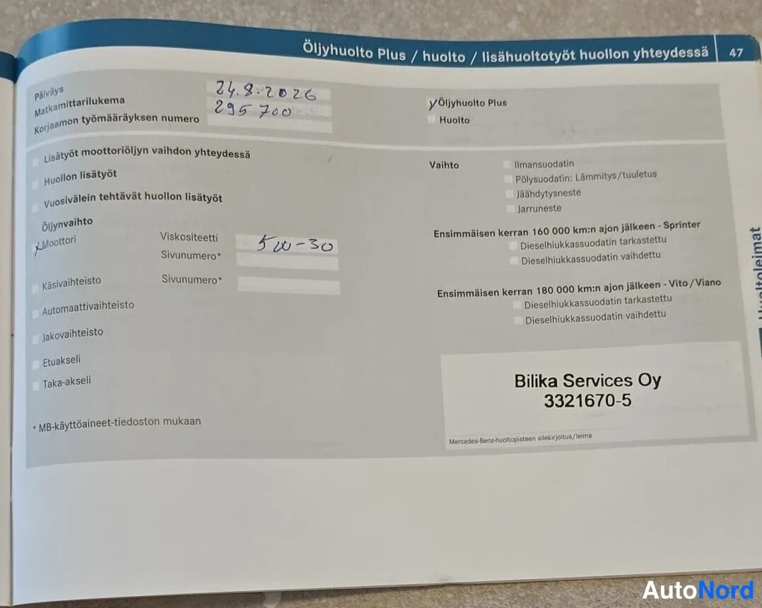 Musta Mercedes-Benz Vito 115 CDI 2008, asiakirja, kuva 18