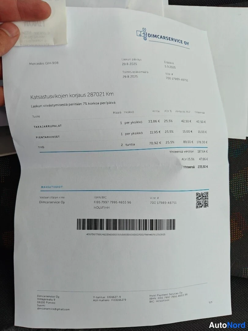 Musta Mercedes-Benz Vito 115 CDI 2008, asiakirja, kuva 20