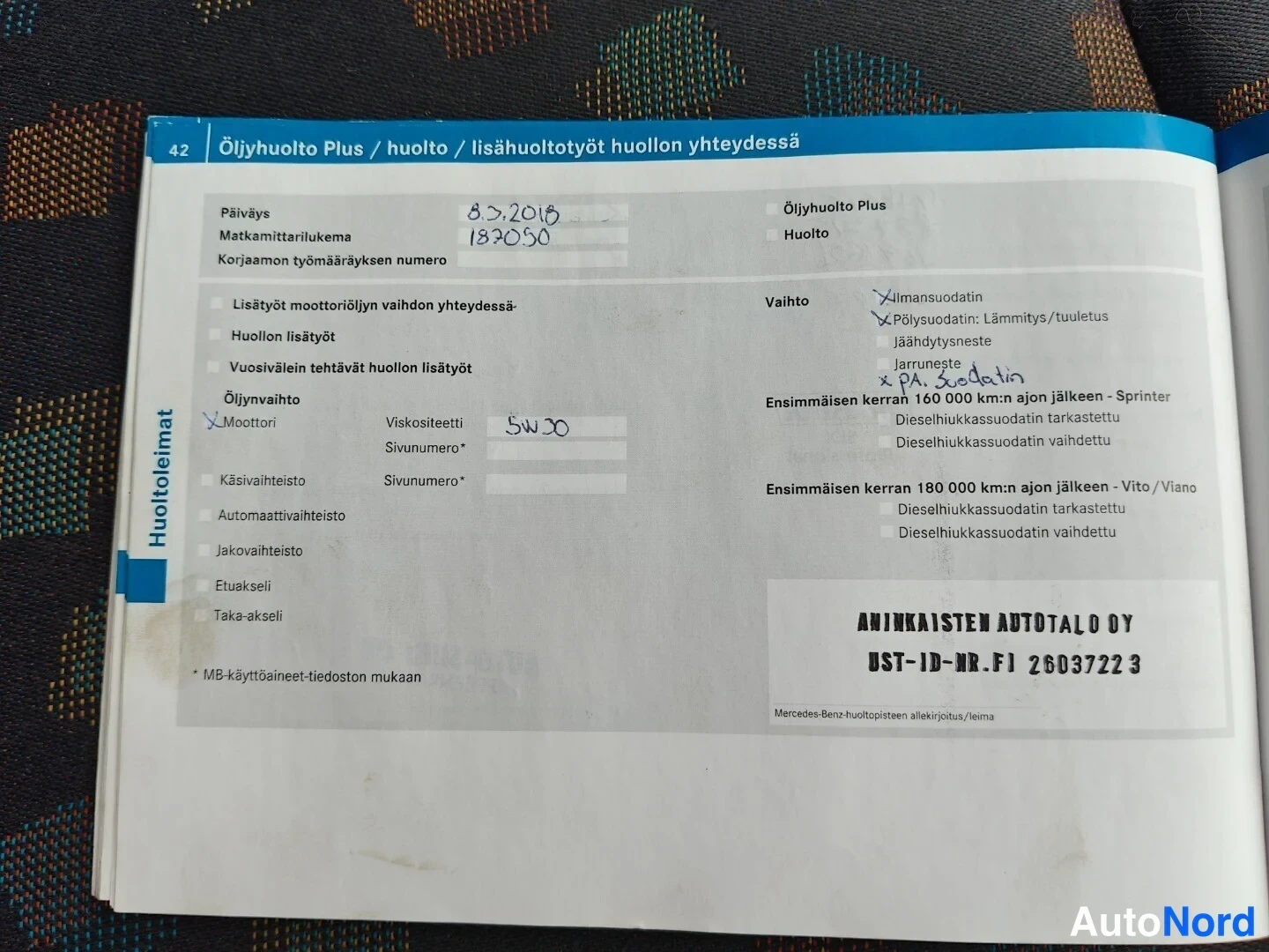 Musta Mercedes-Benz Vito 115 CDI 2008, asiakirja, kuva 26
