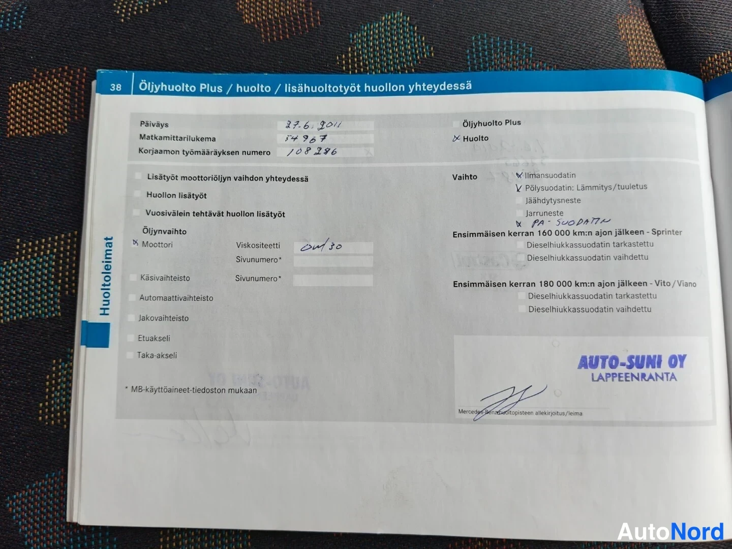 Musta Mercedes-Benz Vito 115 CDI 2008, asiakirja, kuva 28