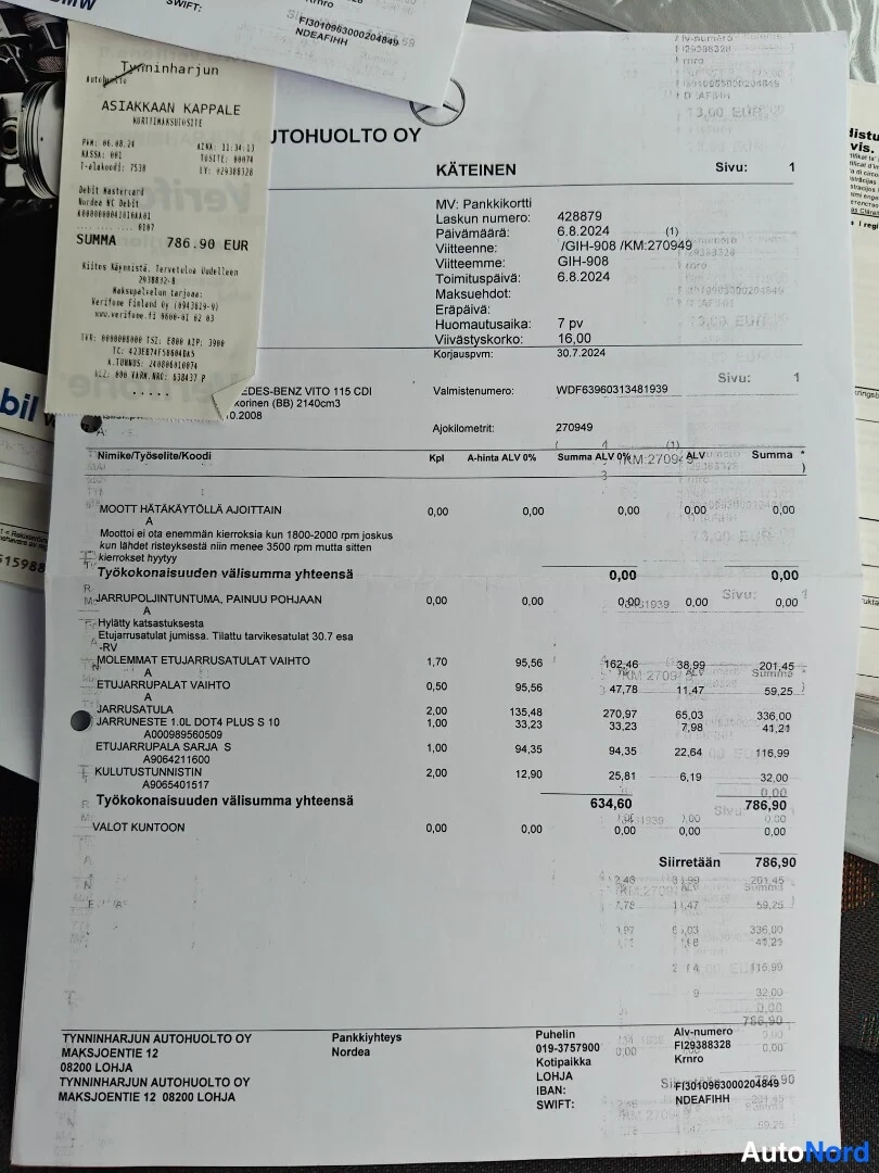 Musta Mercedes-Benz Vito 115 CDI 2008, asiakirja, kuva 29