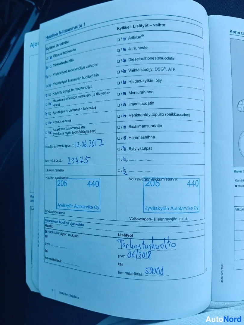 Valkoinen Volkswagen Touran 2016, asiakirja, kuva 29