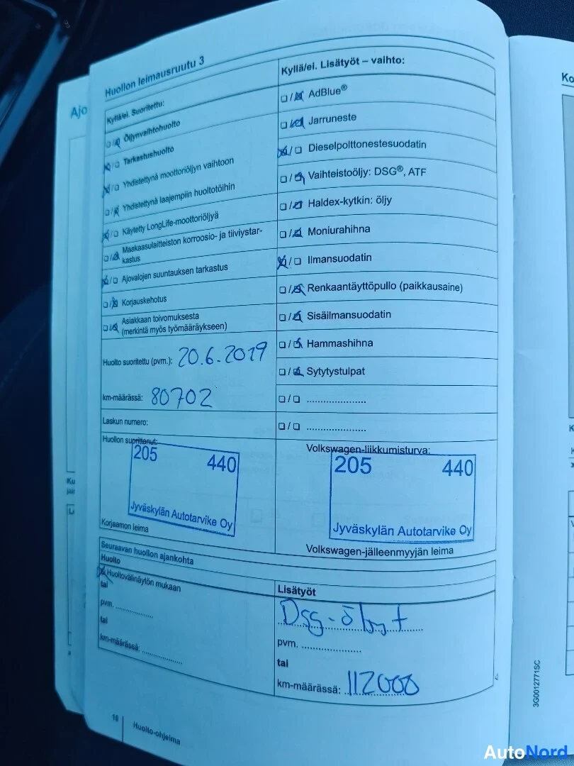 Valkoinen Volkswagen Touran 2016, asiakirja, kuva 31