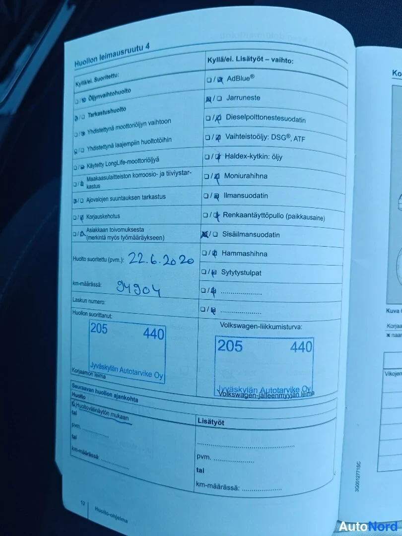 Valkoinen Volkswagen Touran 2016, asiakirja, kuva 32