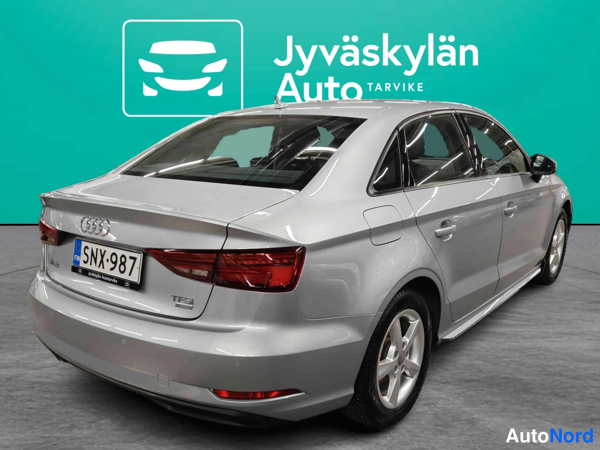 Silver Audi A3 2017, rear three-quarter, photo 13