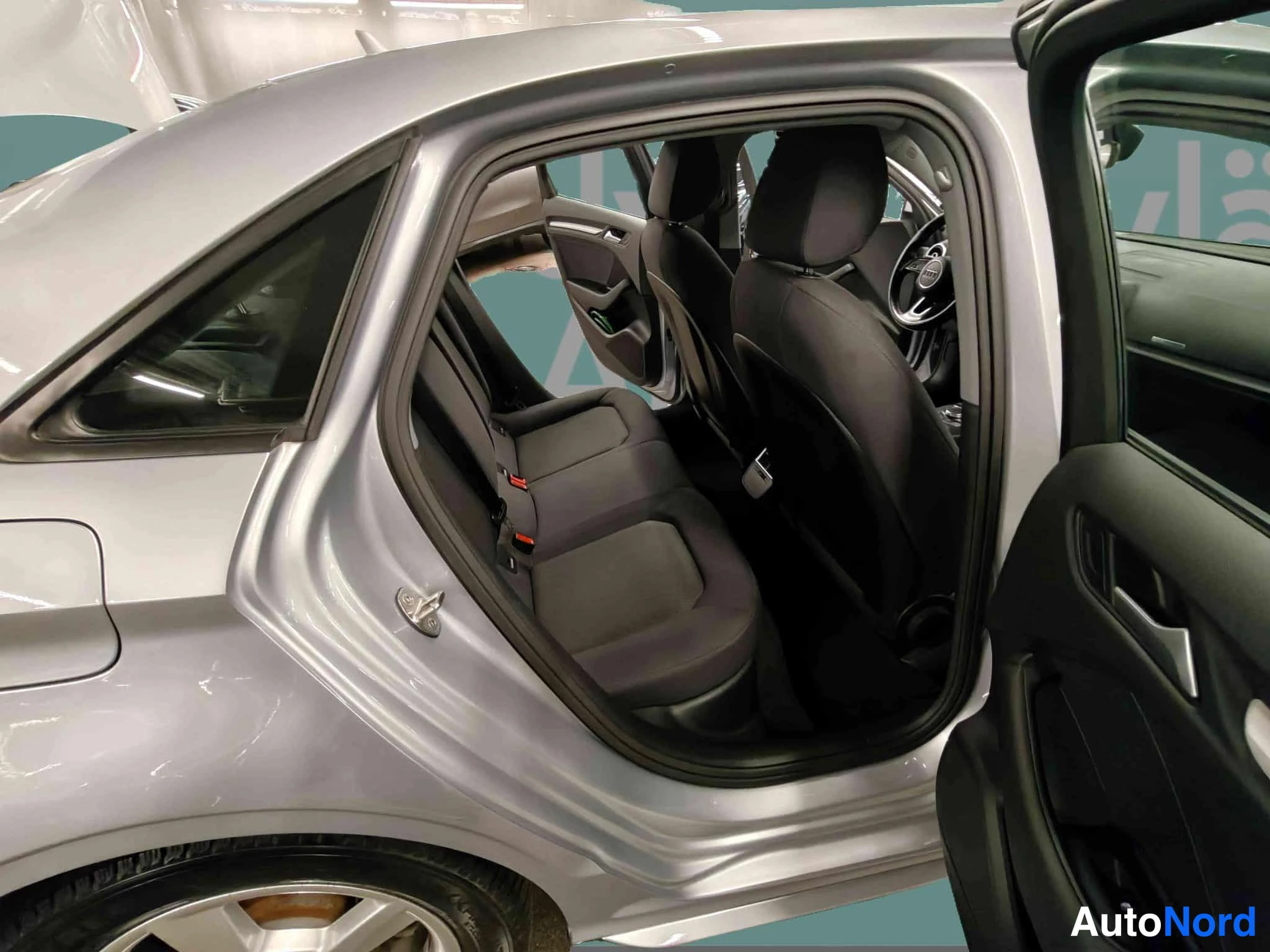 Silver Audi A3 2017, rear seats, photo 25