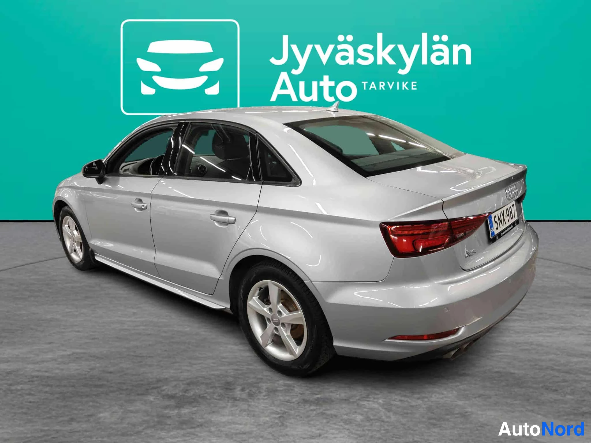 Silver Audi A3 2017, rear three-quarter, photo 11