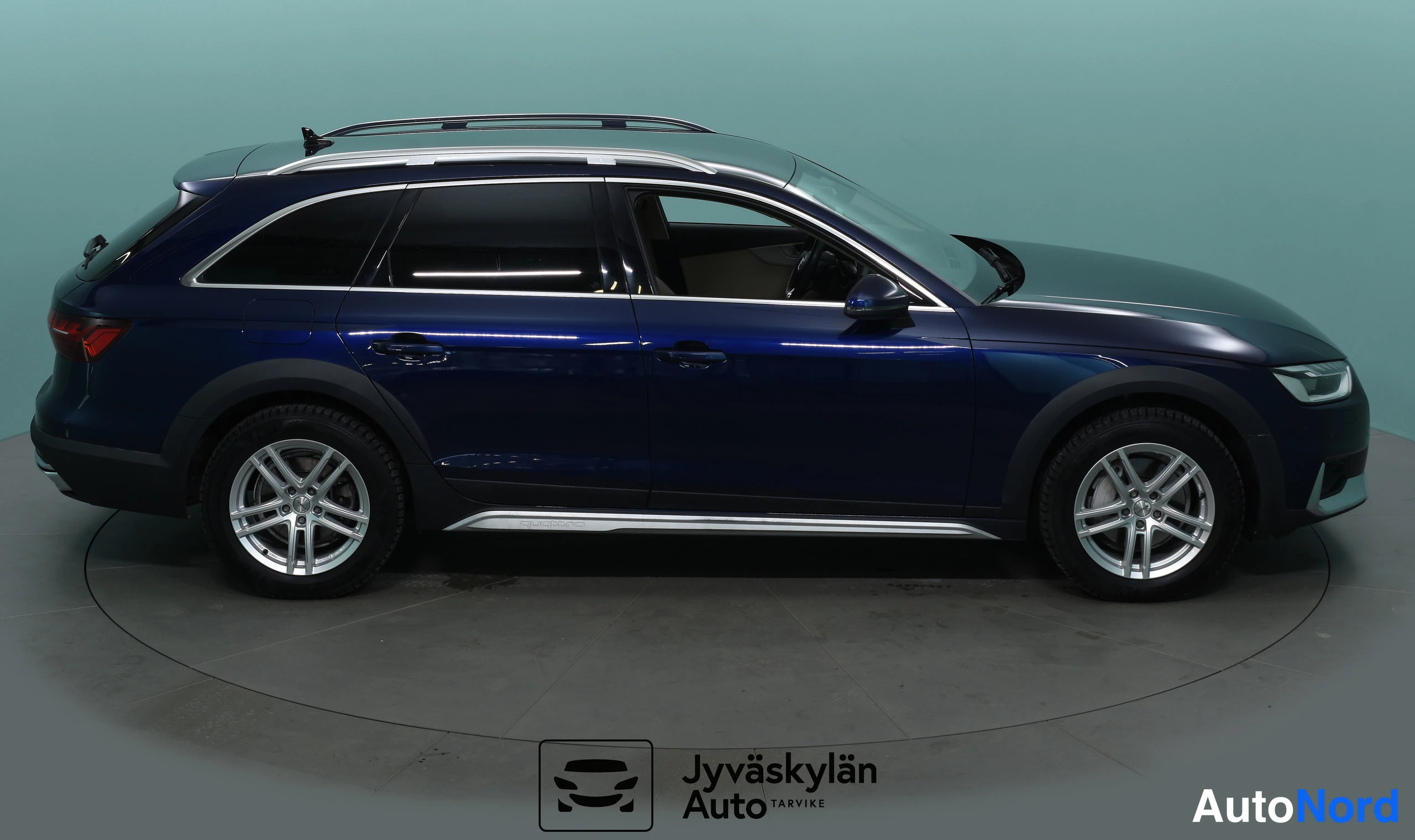 Sininen Audi A4 allroad quattro 2021, sivulta, kuva 13