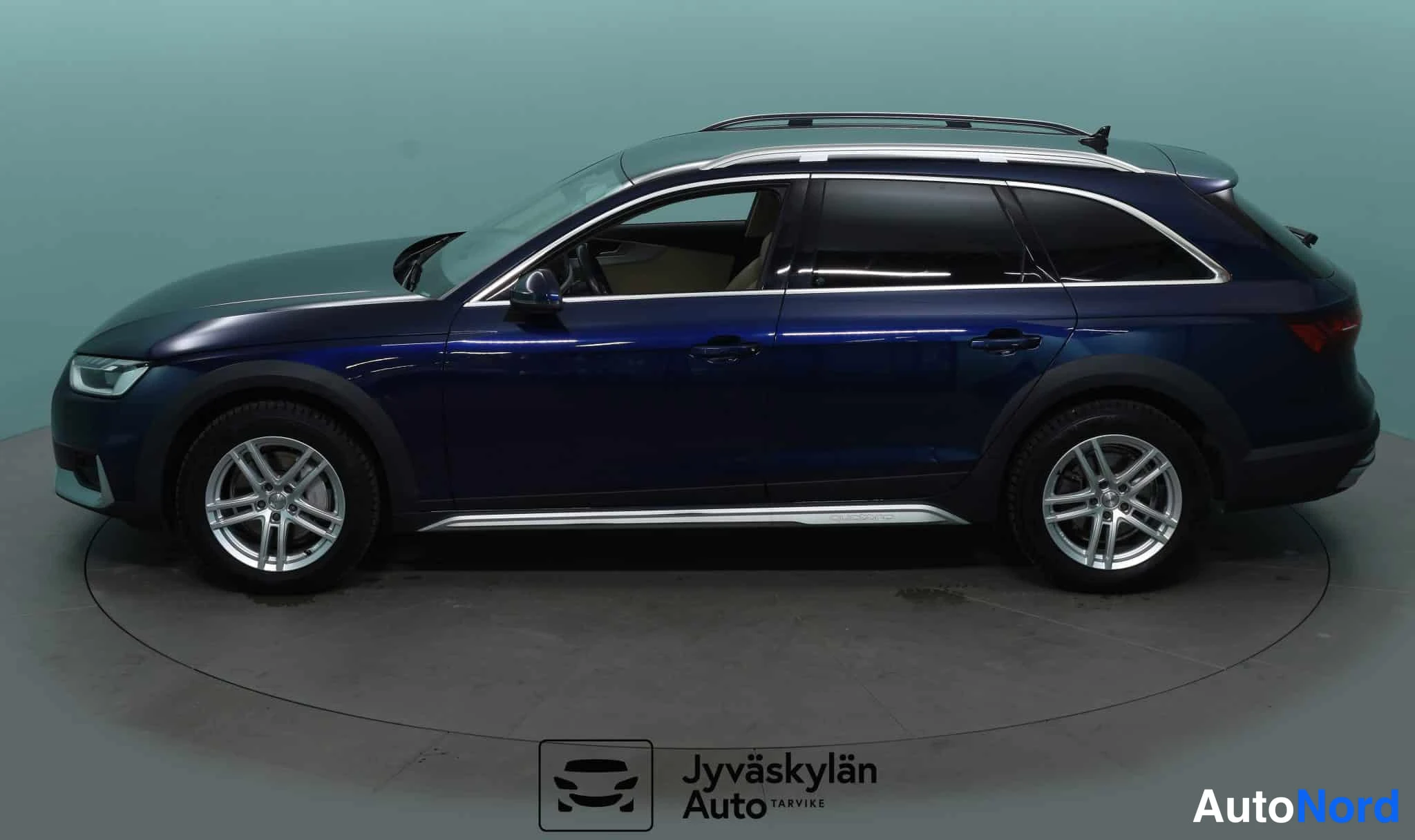 Sininen Audi A4 allroad quattro 2021, sivulta, kuva 14