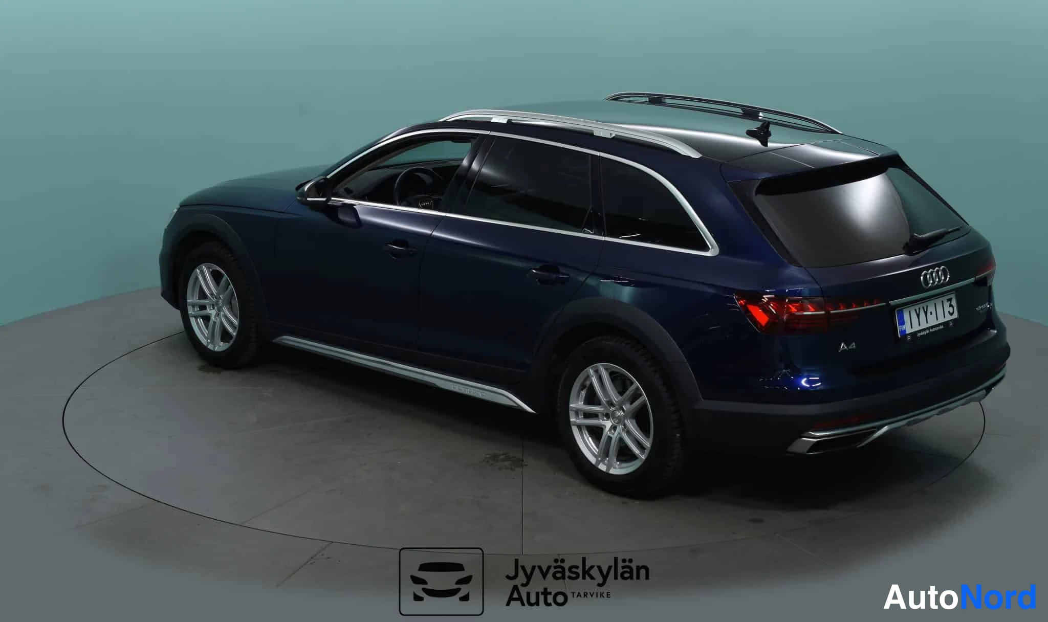 Sininen Audi A4 allroad quattro 2021, takaviisto, kuva 16