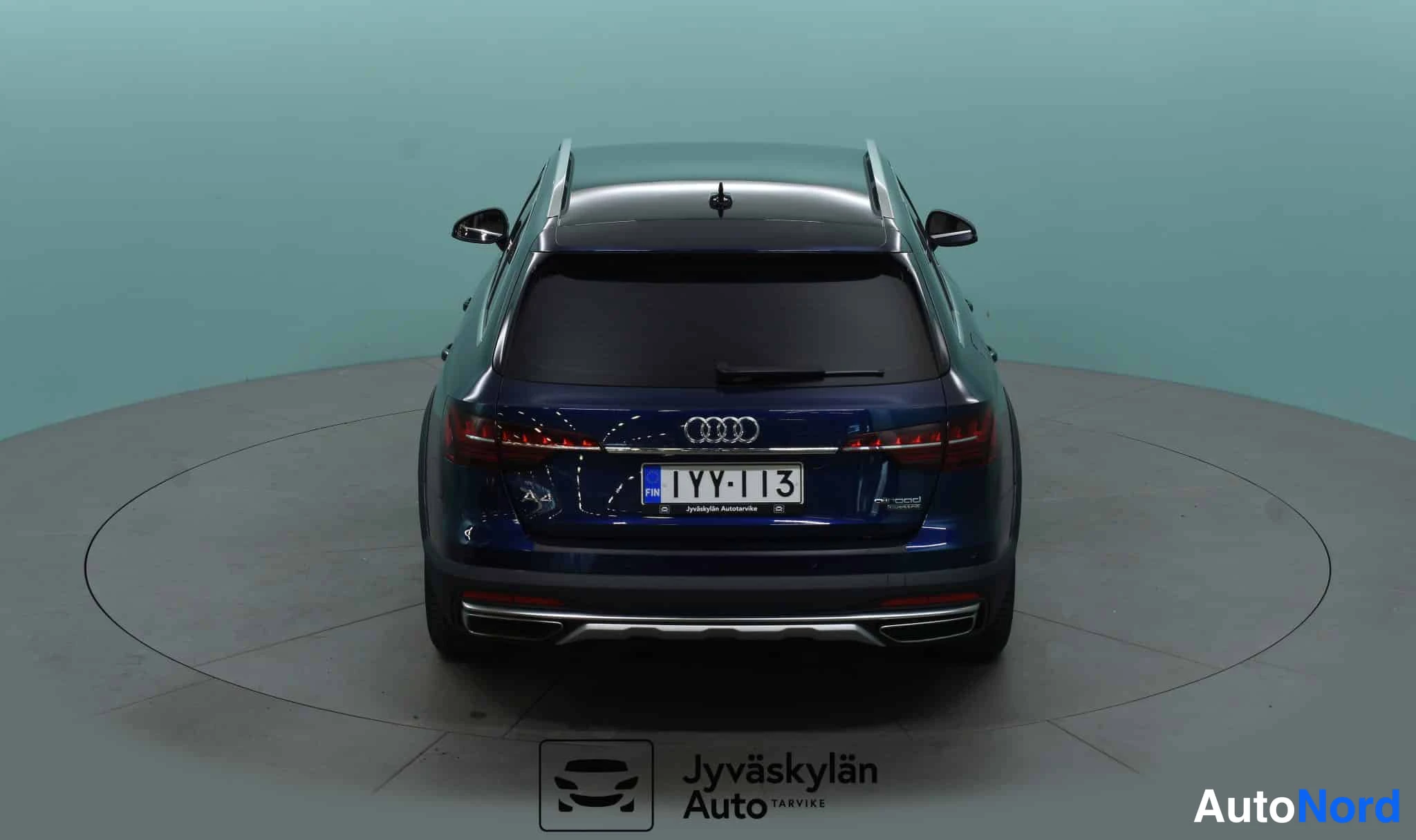 Sininen Audi A4 allroad quattro 2021, takaa, kuva 21
