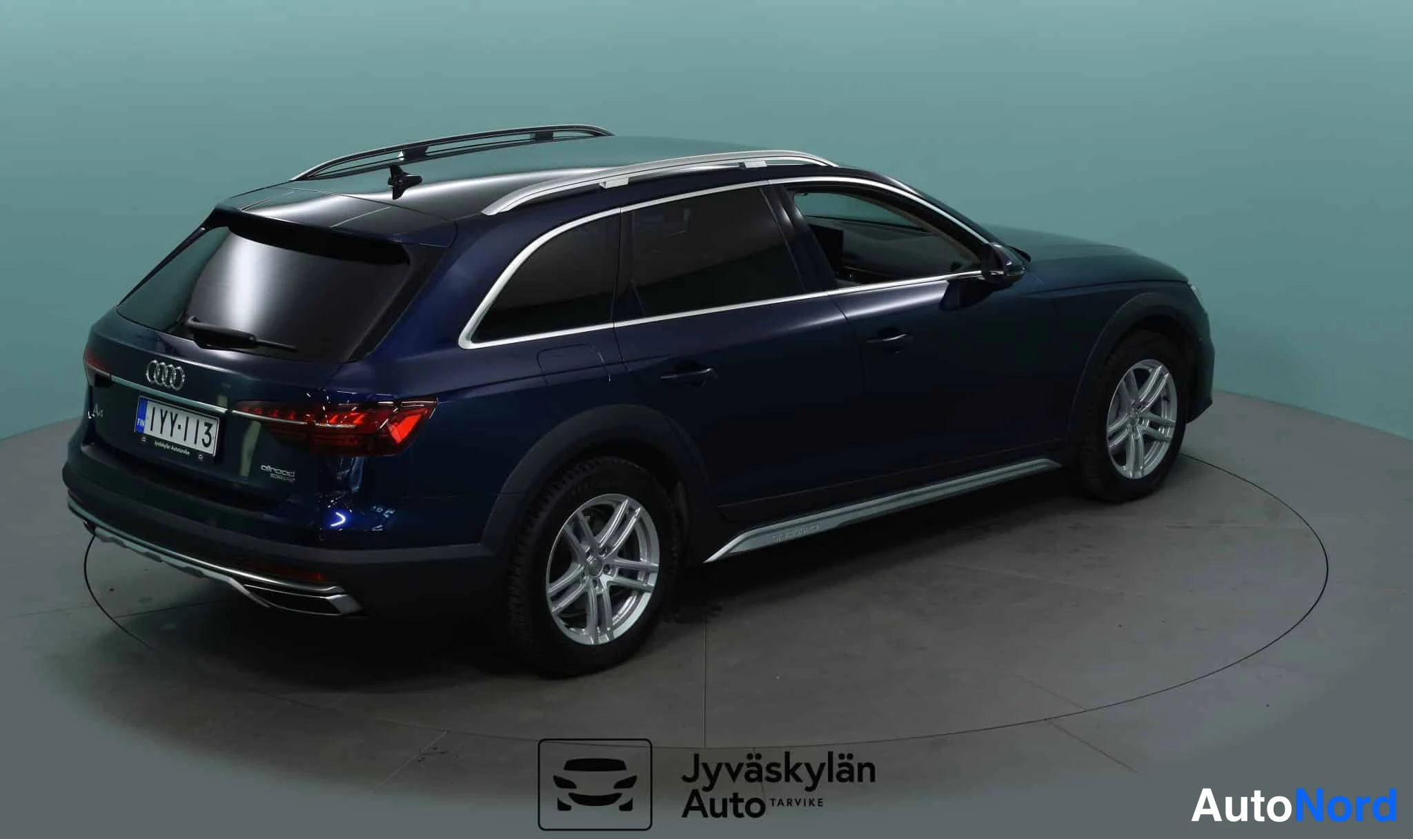 Sininen Audi A4 allroad quattro 2021, takaviisto, kuva 18