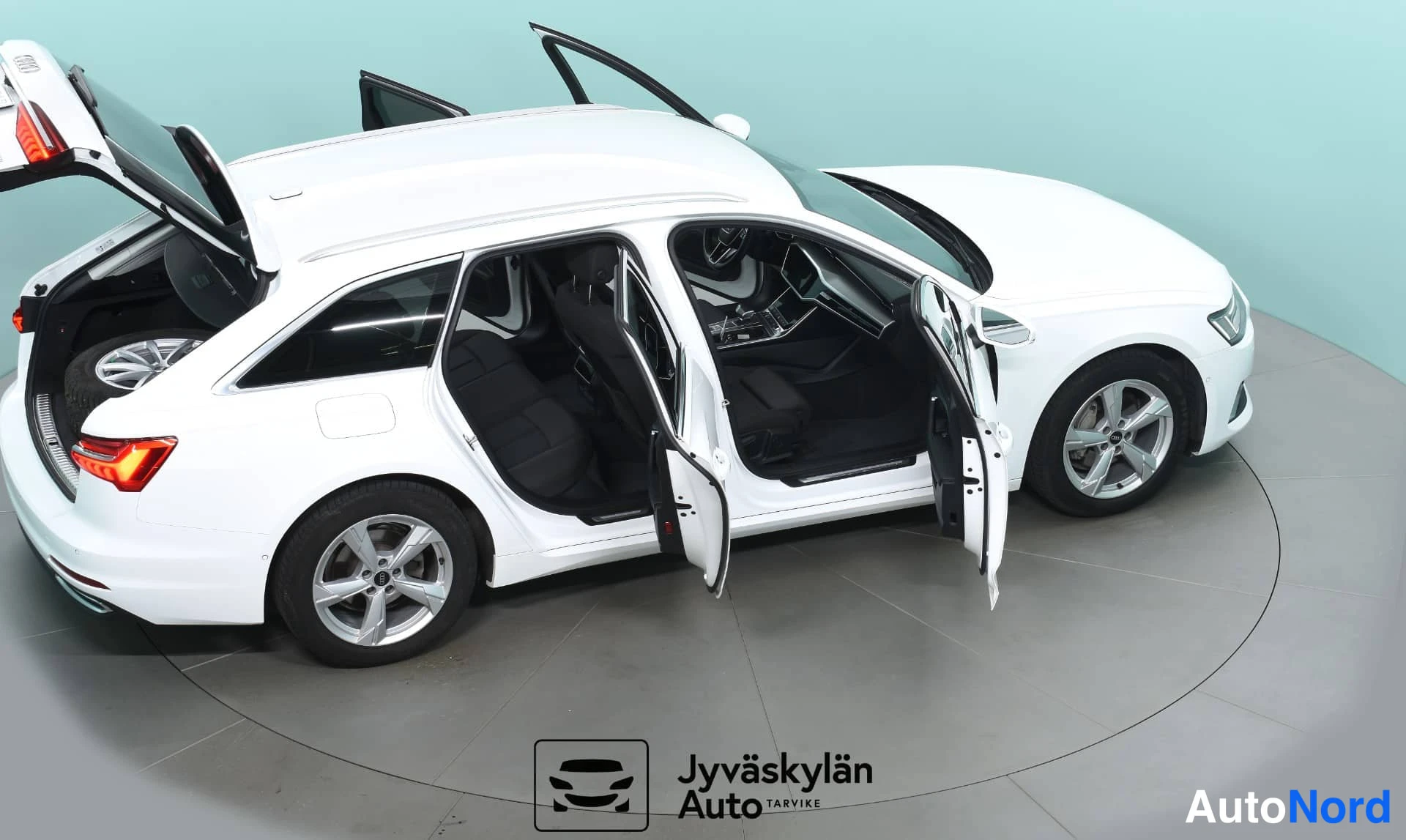 Valkoinen Audi A6 2021, takaviisto, kuva 9