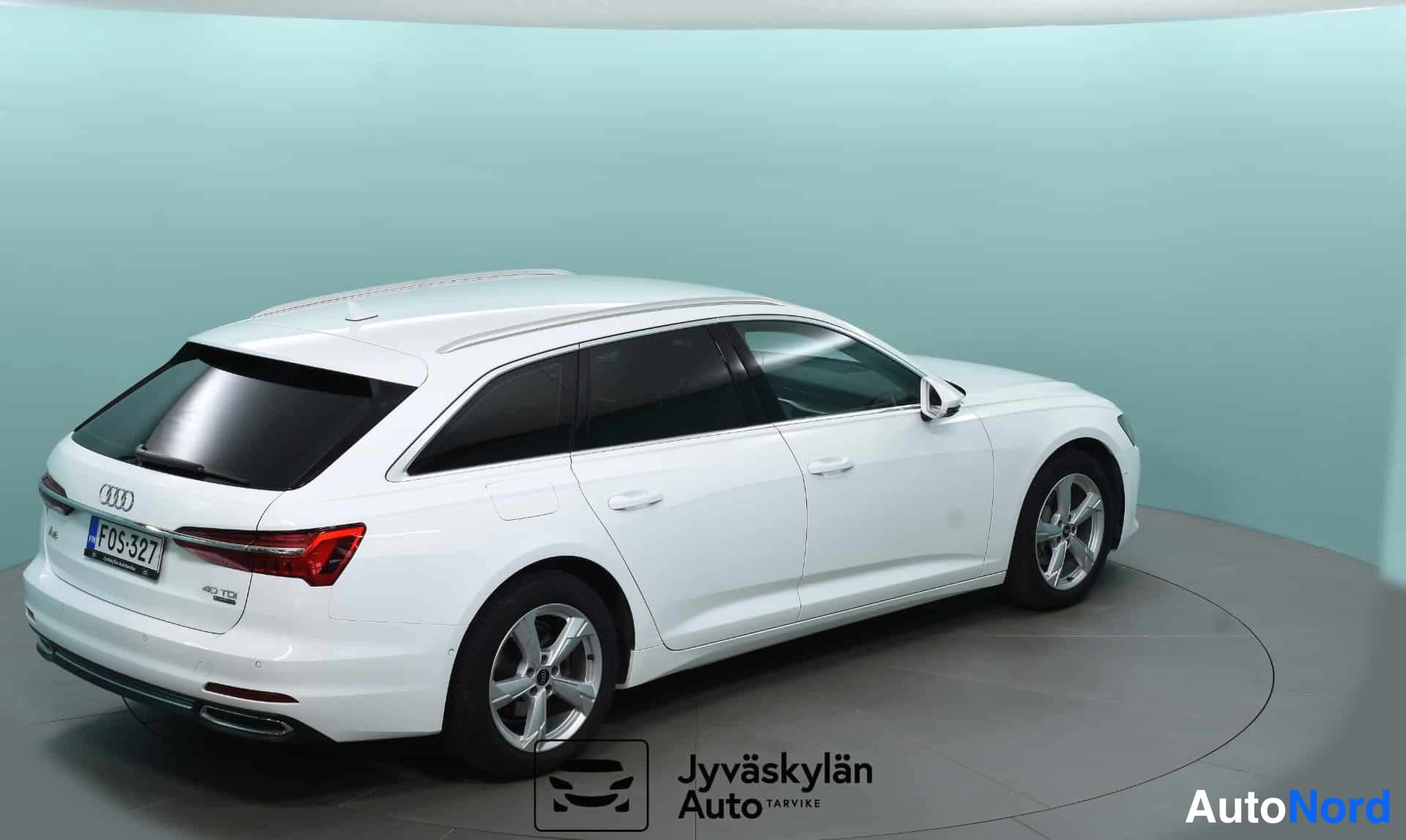 Valkoinen Audi A6 2021, takaviisto, kuva 10