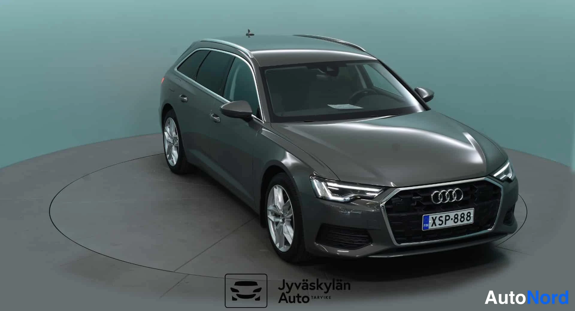 Harmaa Audi A6 2024, etuviisto, keula oikealle, kuva 3