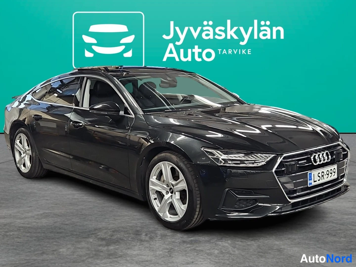 Harmaa Audi A7 2021, etuviisto, keula oikealle, kuva 3