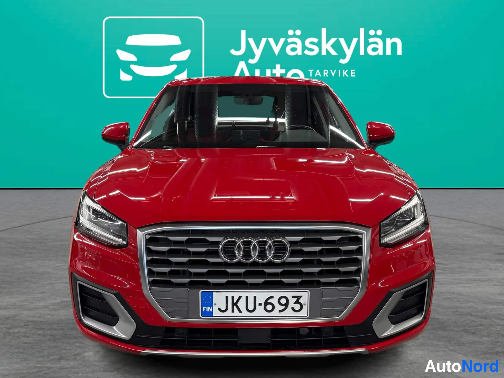 Red Audi Q2 2018, front, photo 3