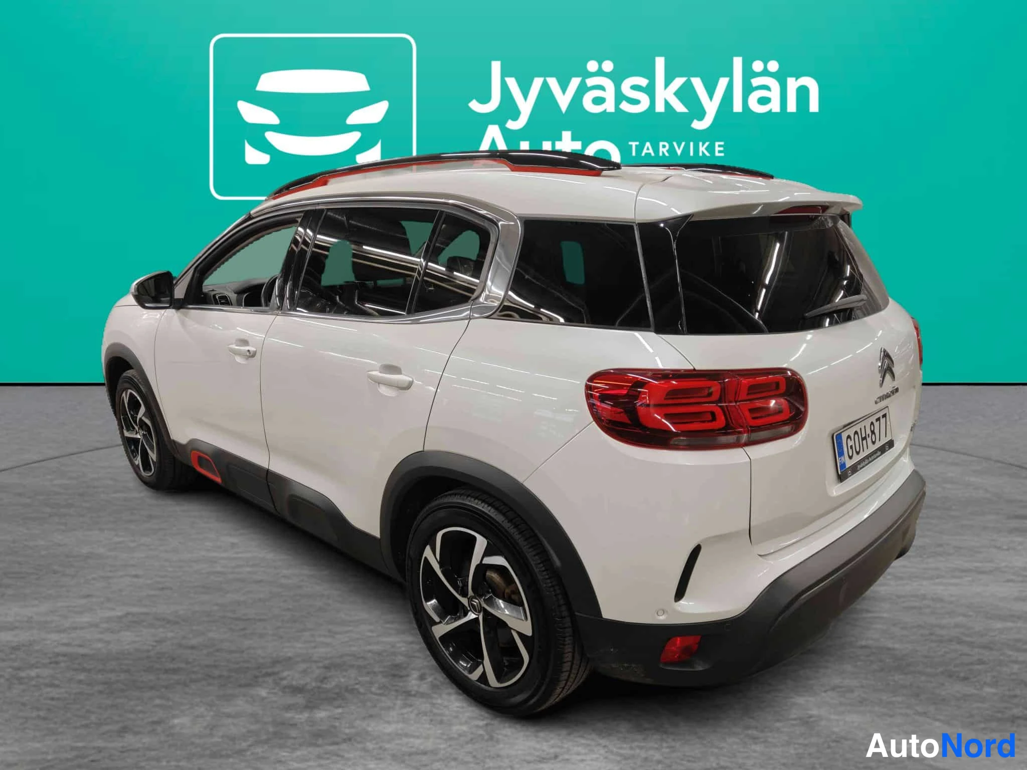 Valkoinen Citroen C5 Aircross 2020, takaviisto, kuva 11