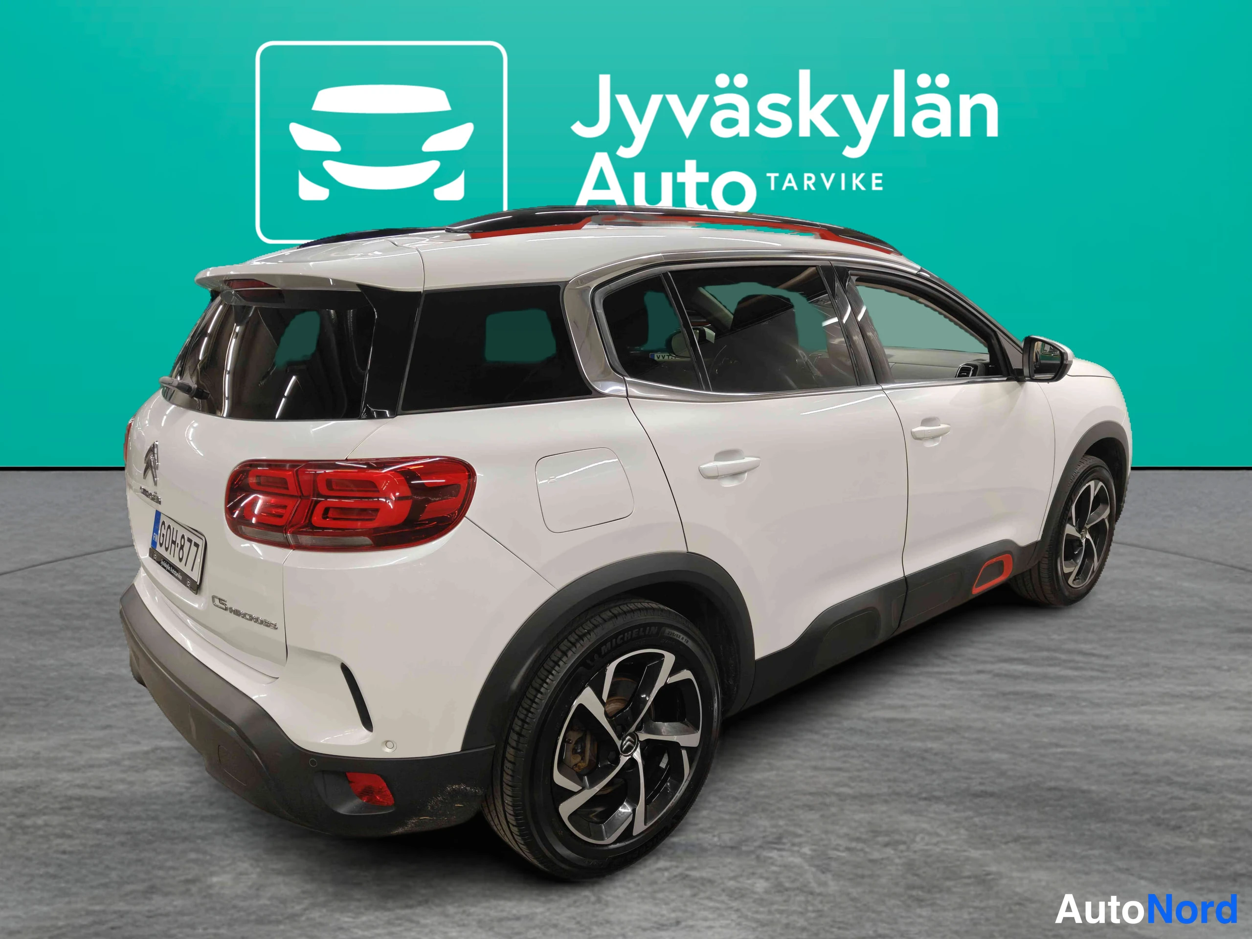 Valkoinen Citroen C5 Aircross 2020, takaviisto, kuva 14