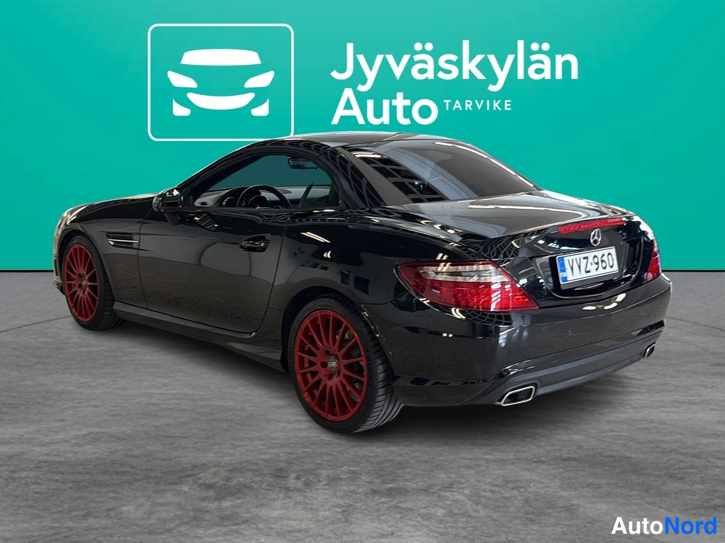Black Mercedes-Benz SLK 2011, rear three-quarter, photo 7