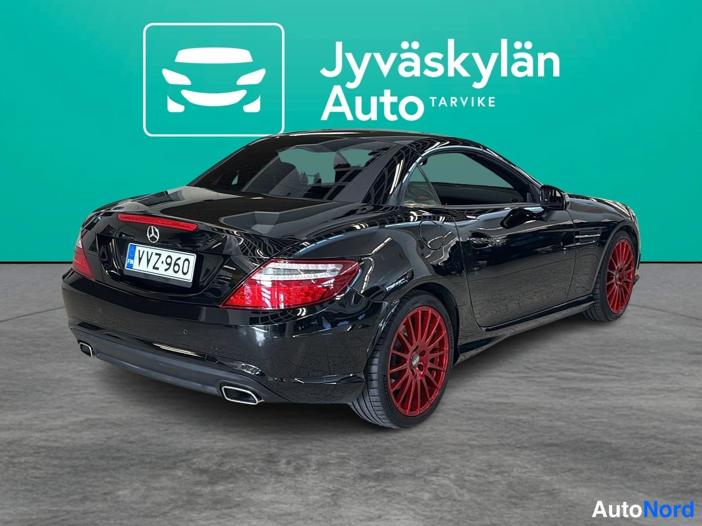Black Mercedes-Benz SLK 2011, rear three-quarter, photo 8