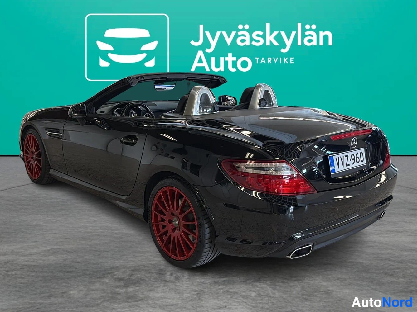 Black Mercedes-Benz SLK 2011, rear three-quarter, photo 9