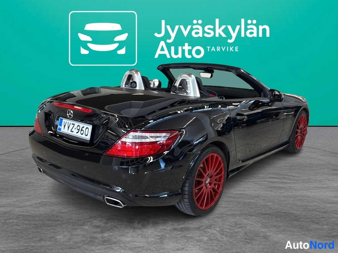 Black Mercedes-Benz SLK 2011, rear three-quarter, photo 10