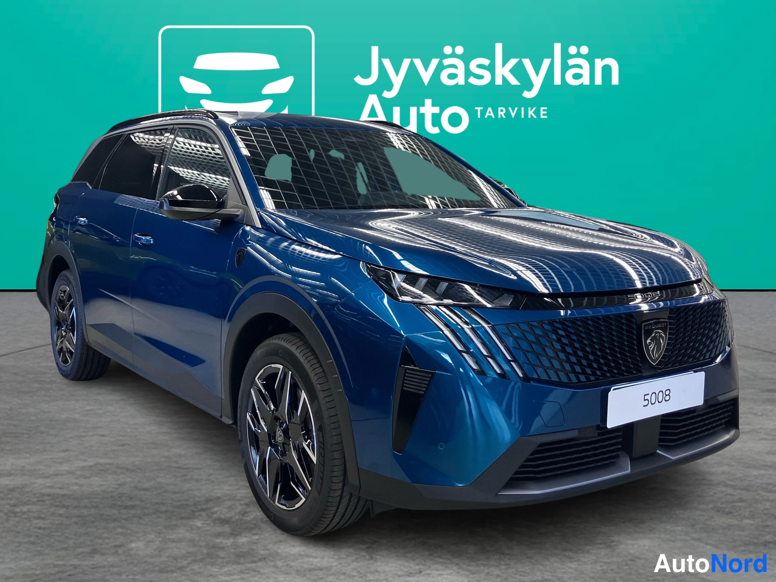 Sininen Peugeot 5008 2026, etuviisto, keula oikealle, kuva 3
