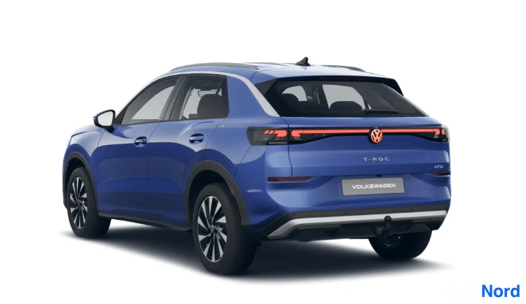 Sininen Volkswagen T-Roc 2026, takaviisto, kuva 3
