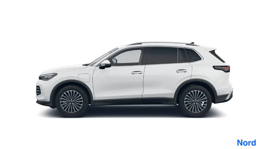 Valkoinen Volkswagen Tiguan 2026, etuviisto, keula vasemmalle, kuva 2