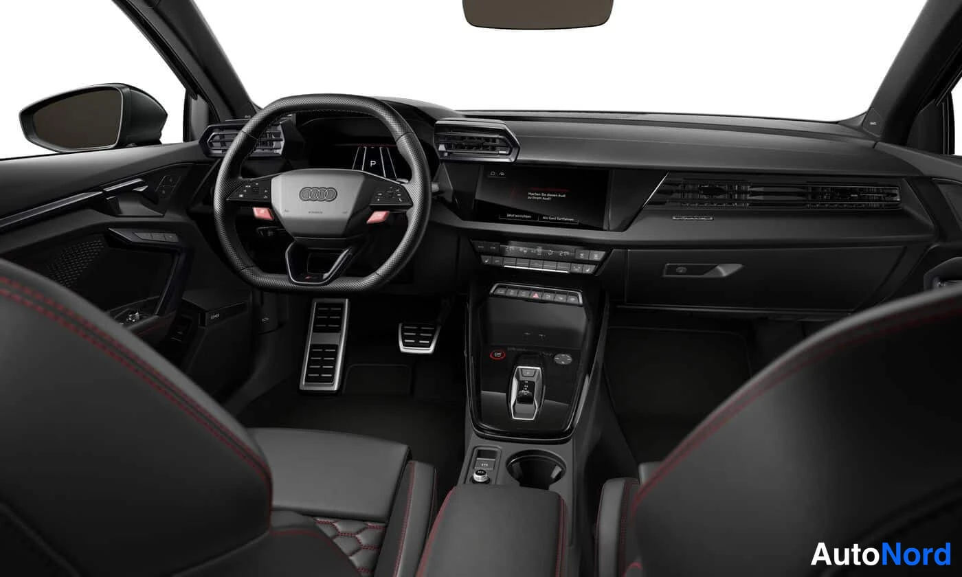 Black Audi RS 3 2026, cockpit, photo 3