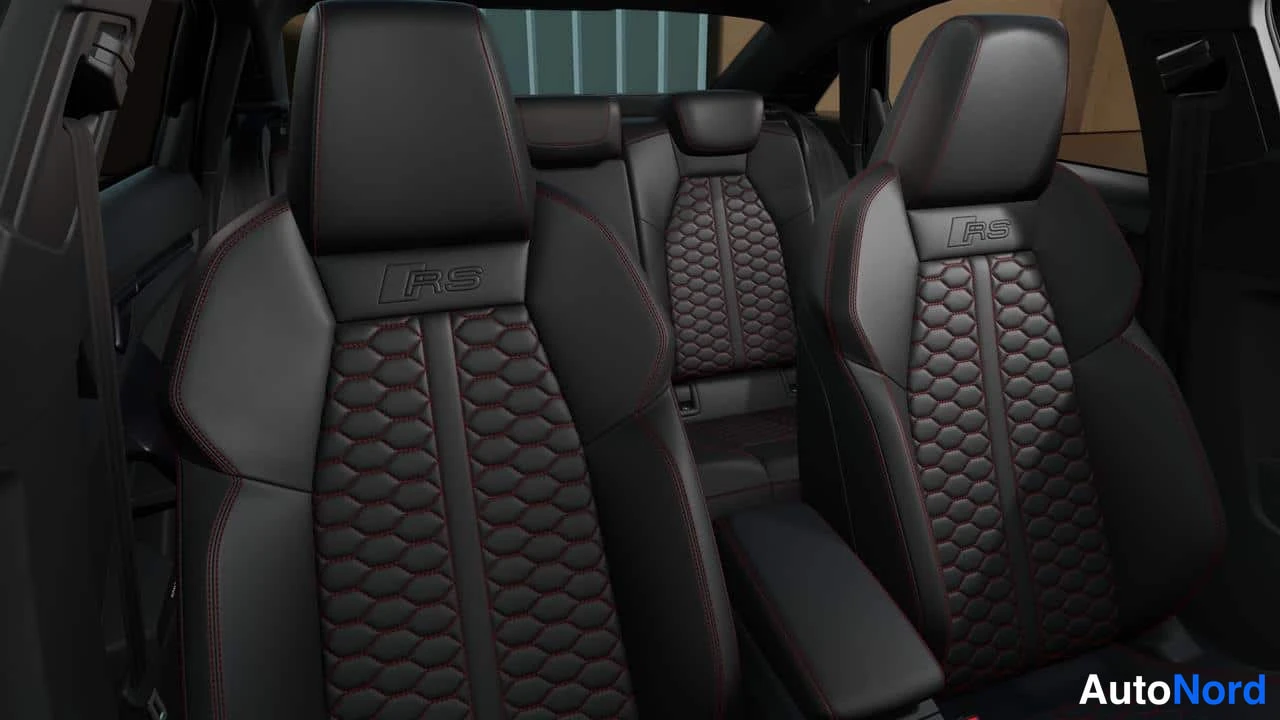 Black Audi RS 3 2026, front seats, photo 5