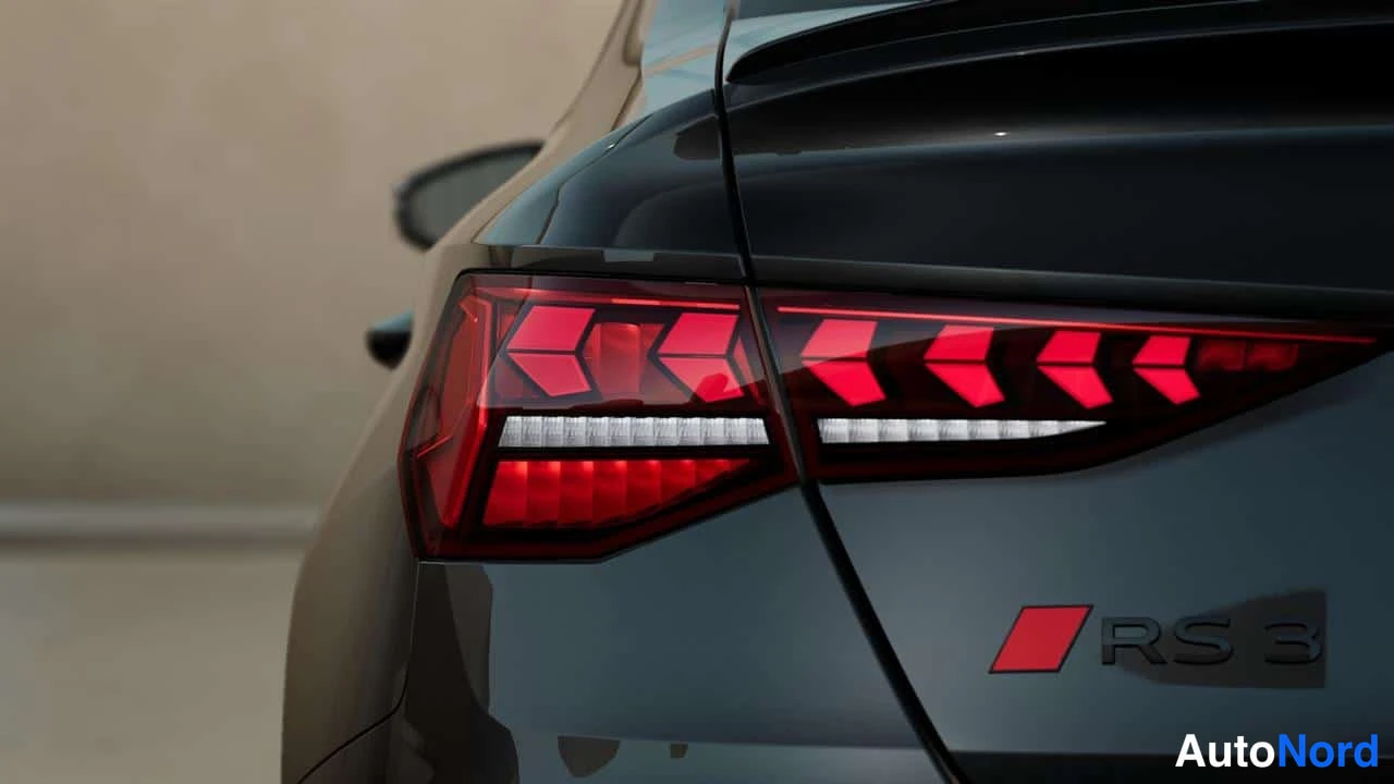 Black Audi RS 3 2026, detail, photo 7