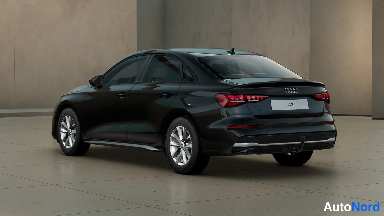 Black Audi A3 2026, rear three-quarter, photo 4