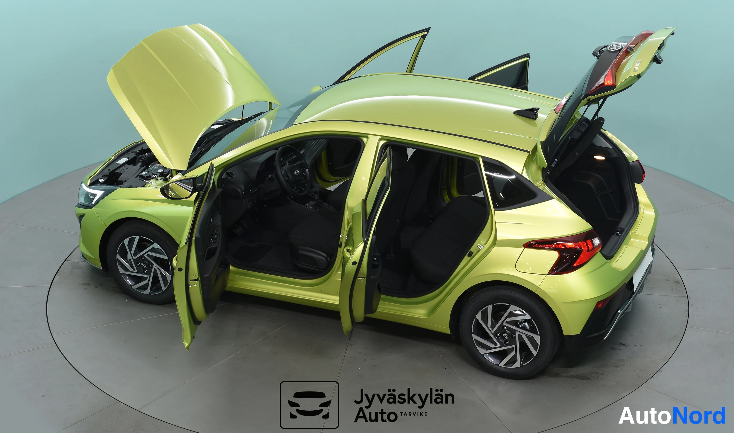 Yellow Hyundai i20 2026, side, photo 11