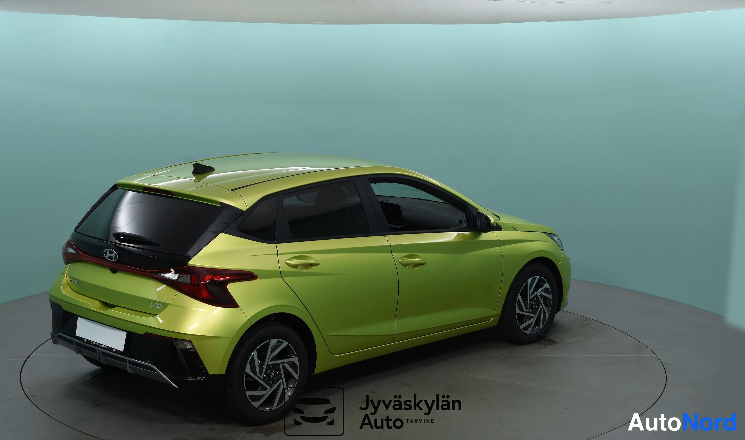 Yellow Hyundai i20 2026, rear three-quarter, photo 13