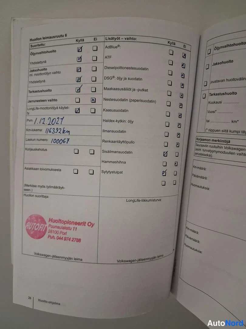 Ruskea Volkswagen Touran 2012, asiakirja, kuva 26