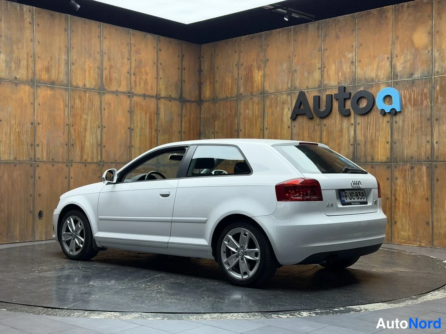 Valkoinen Audi A3 2008, takaviisto, kuva 12