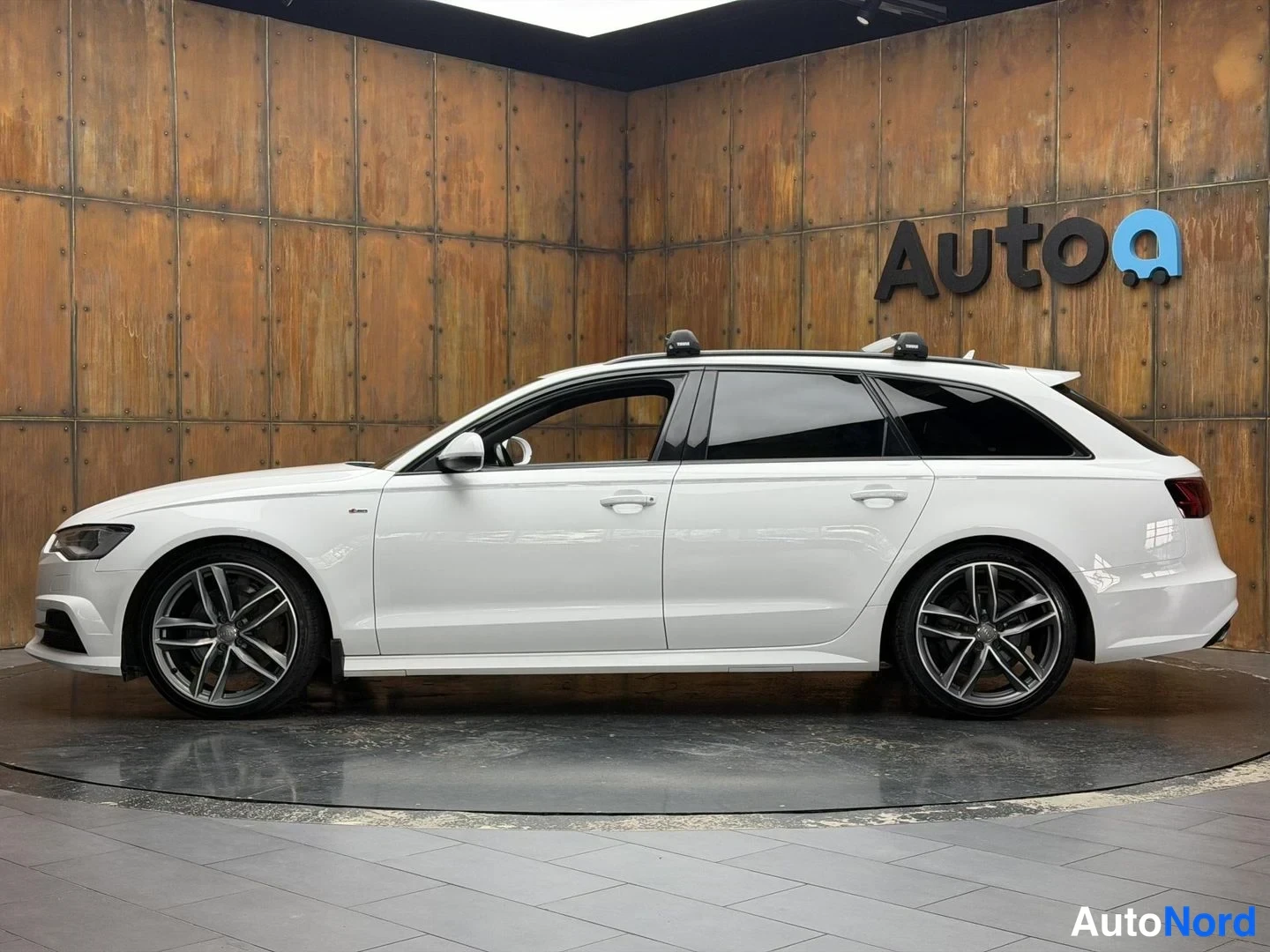 Valkoinen Audi A6 Avant 2016, etuviisto, keula vasemmalle, kuva 2