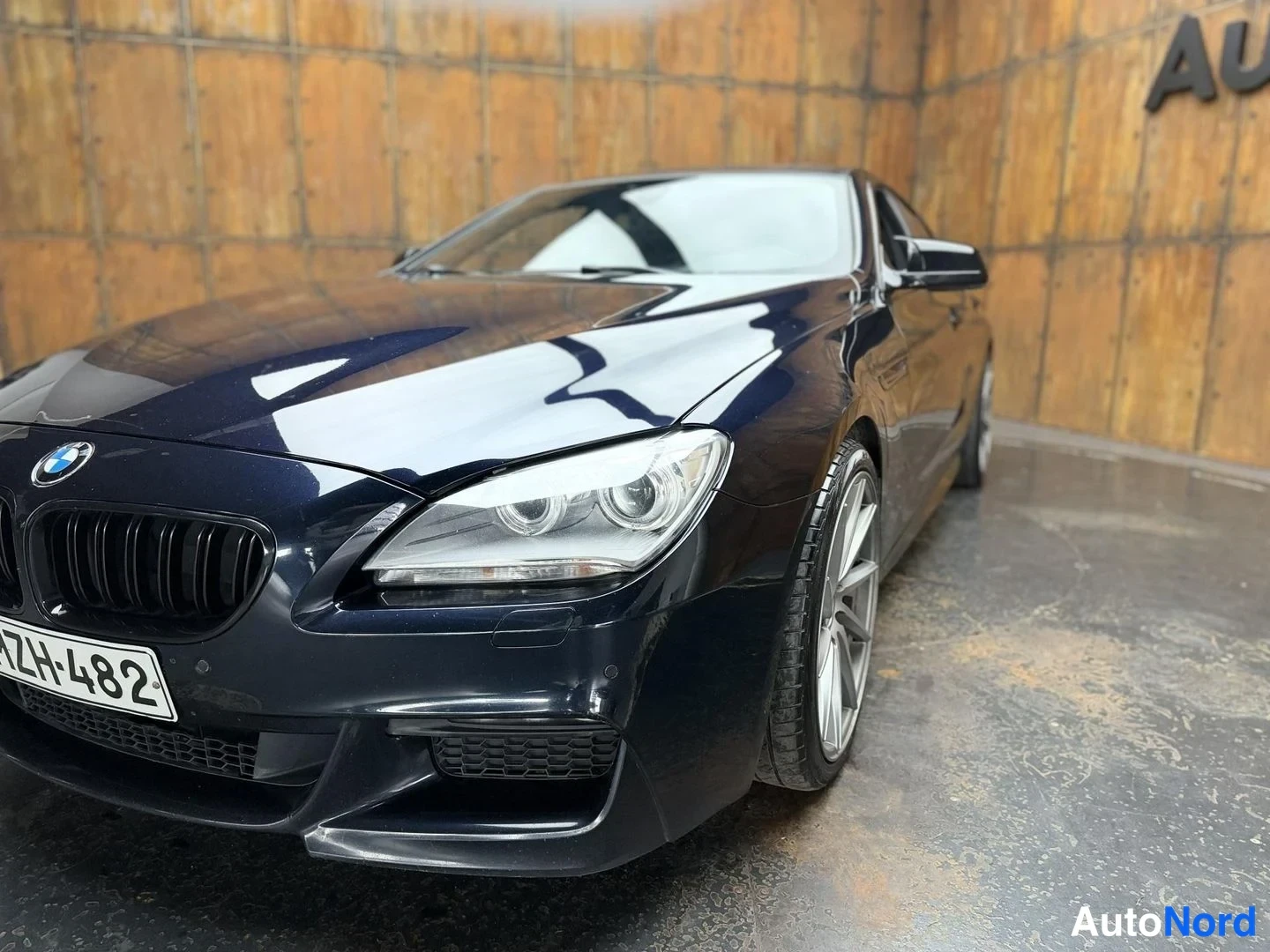 Sininen BMW 640d 2013, etuviisto, keula vasemmalle, kuva 4