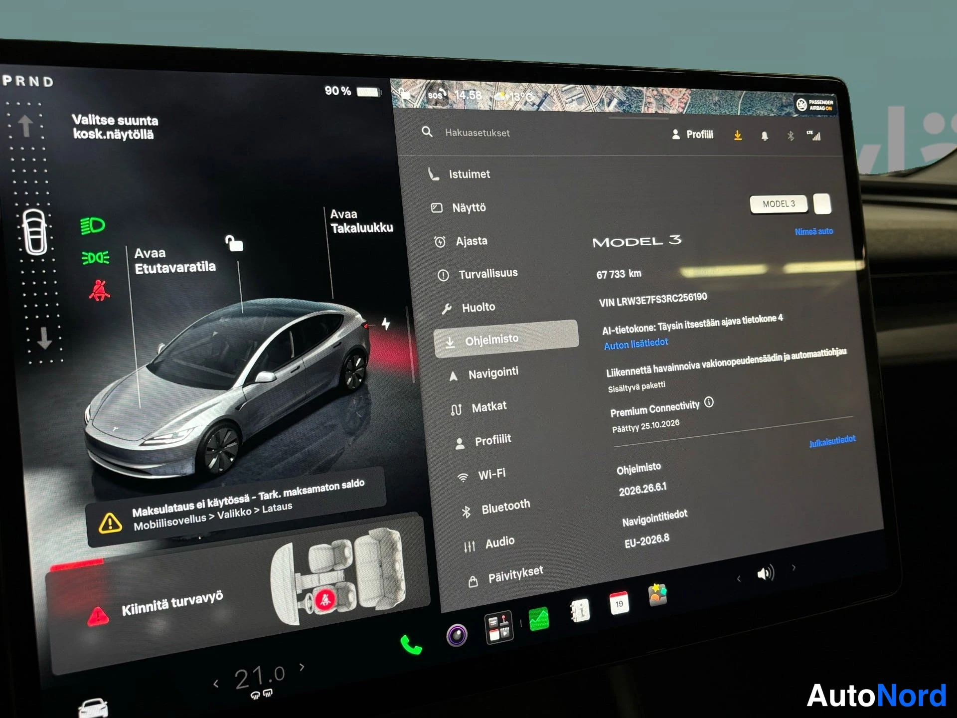 Harmaa Tesla Model 3 2024, yksityiskohta, kuva 18