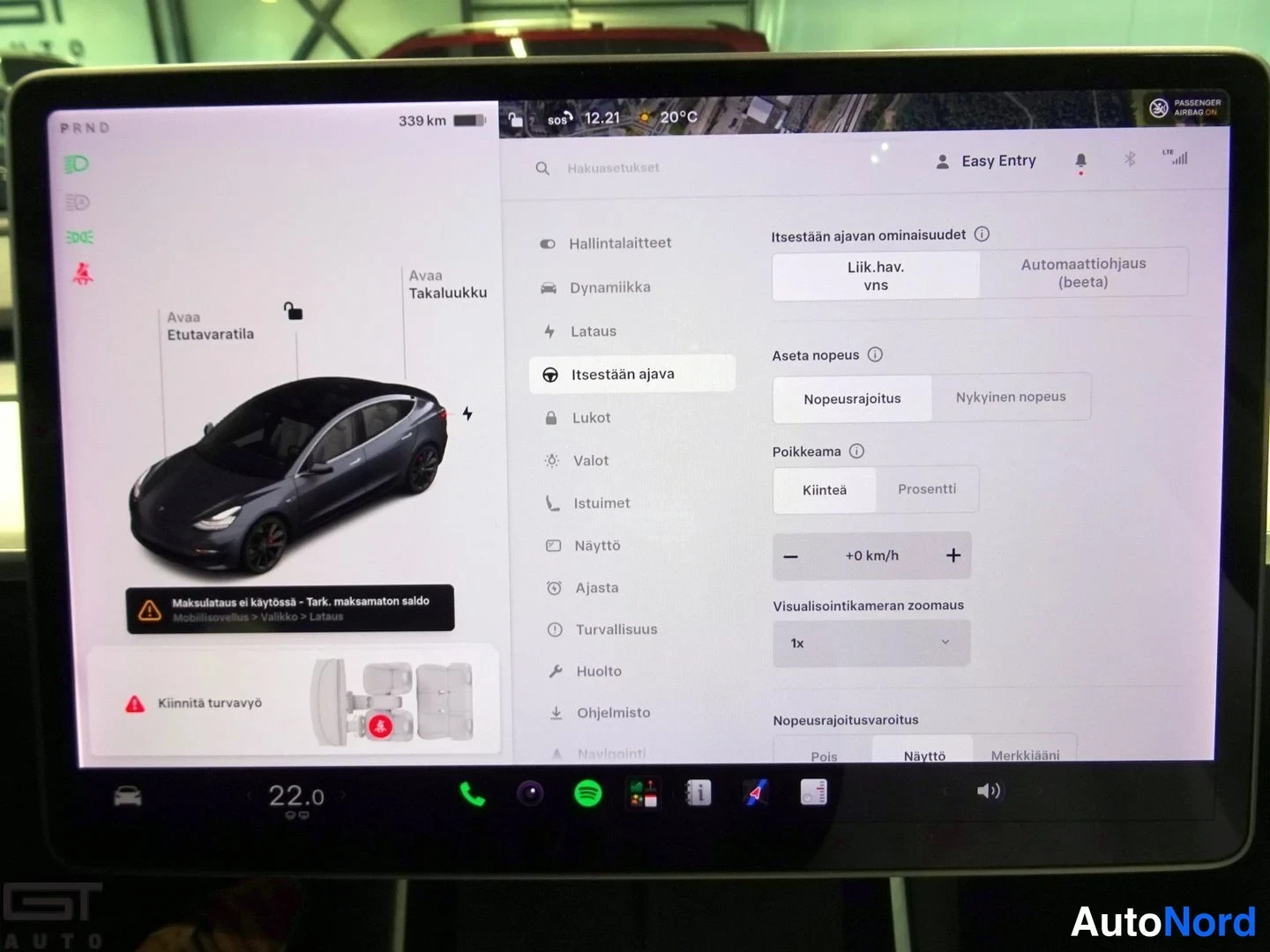 Harmaa Tesla Model 3 Performance 2020, yksityiskohta, kuva 19
