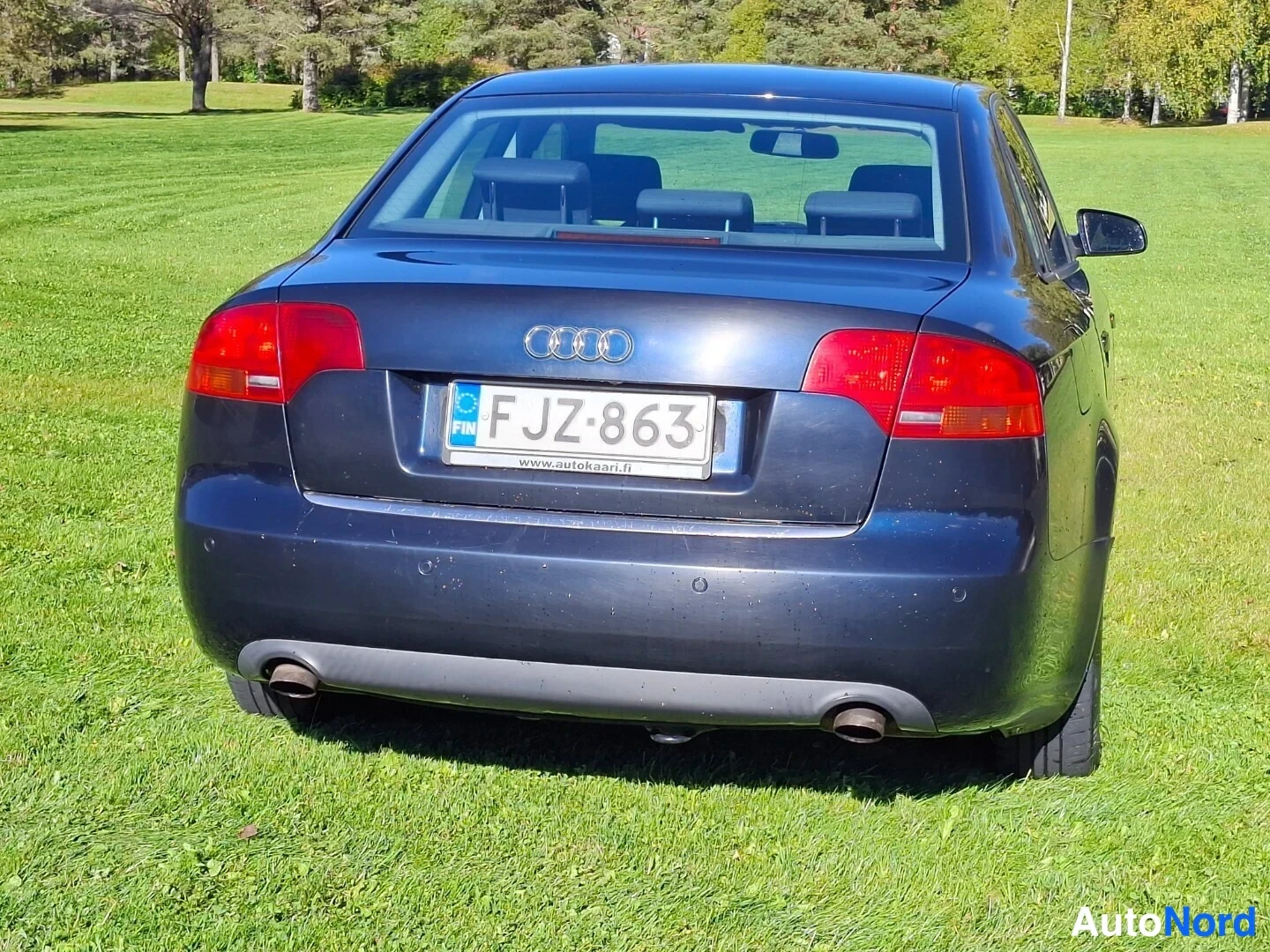 Sininen Audi A4 2006, takaa, kuva 8