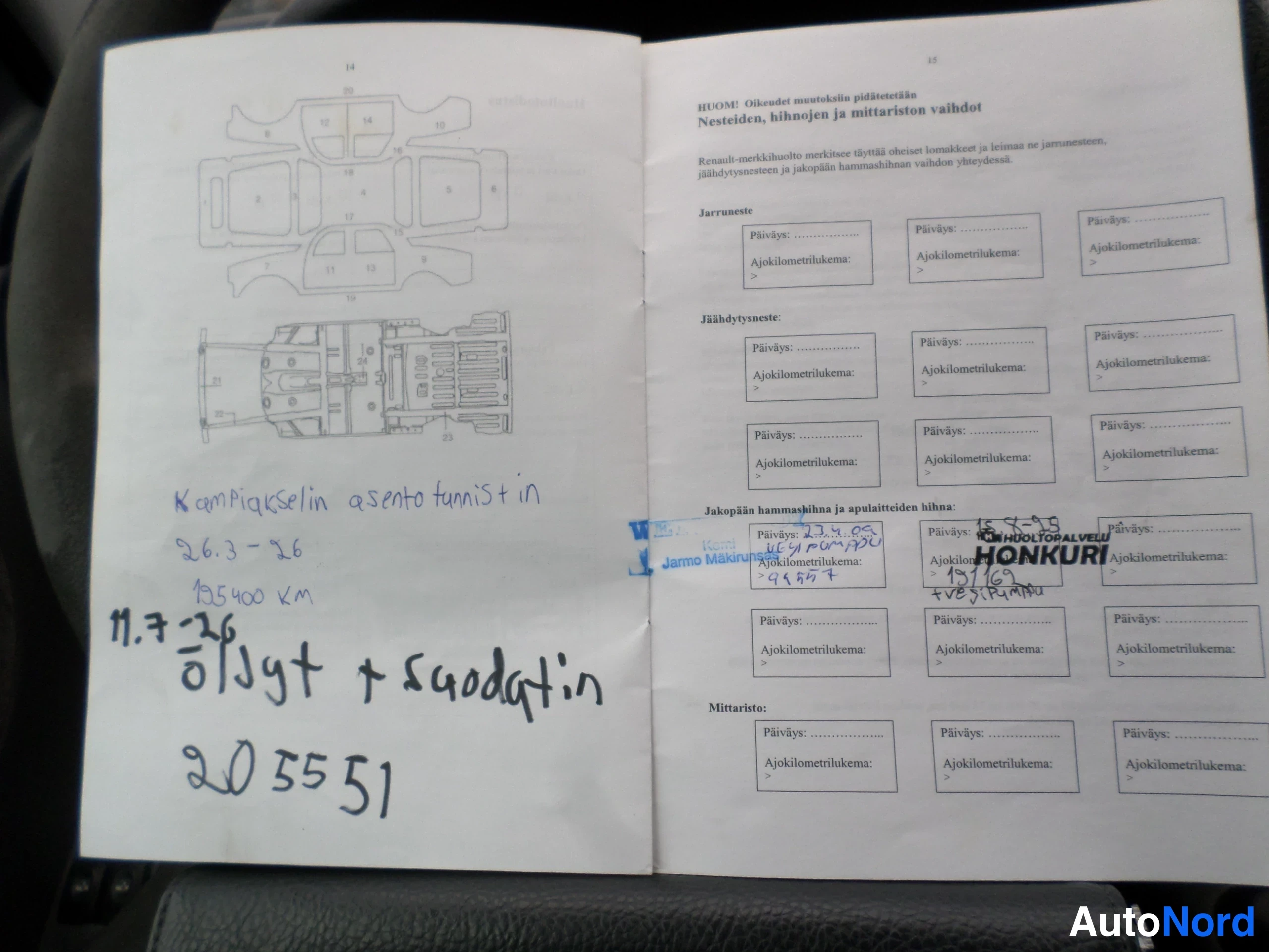 Sininen Renault MEGANE 2001, asiakirja, kuva 14