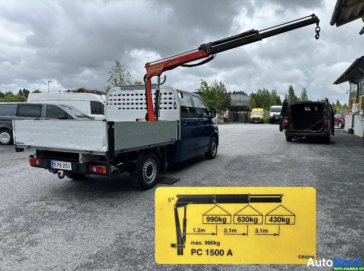 Sininen Volkswagen Transporter 2018, takaviisto, kuva 15